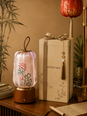 Dream Garden Peony Embroidered Lamp