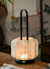 Koi Pond Lotus Portable Lantern Lamp