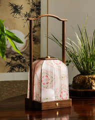 Bamboo Grain Pagoda Handle Lantern Lamp