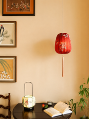 Apricot Blossom Fabric Lantern Light