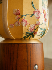 Apricot Shadow Embroidered Portable Lamp