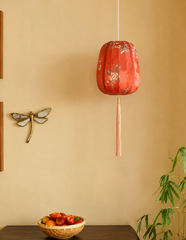 Apricot Blossom Fabric Lantern Light