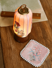 Dream Garden Peony Embroidered Lamp