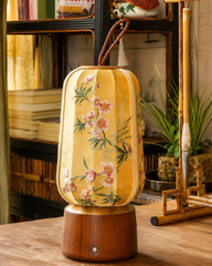 Apricot Shadow Embroidered Portable Lamp