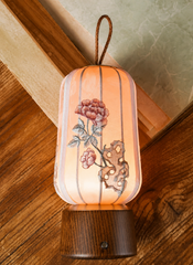 Dream Garden Peony Embroidered Lamp