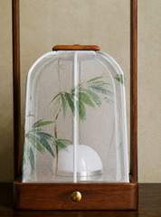 Bamboo Grain Pagoda Handle Lantern Lamp